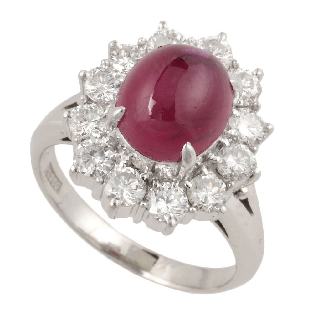 Platinum Ruby Ring PT900 11.5