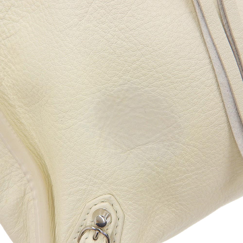 Balenciaga Leather Mini Handbag 2WAY Ivory