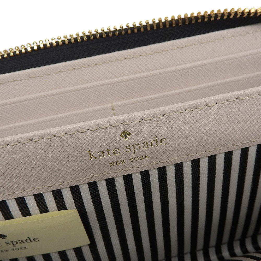 Kate Spade Leather Bicolor Zip-Around Long Wallet PWRU5073B in Excellent Condition