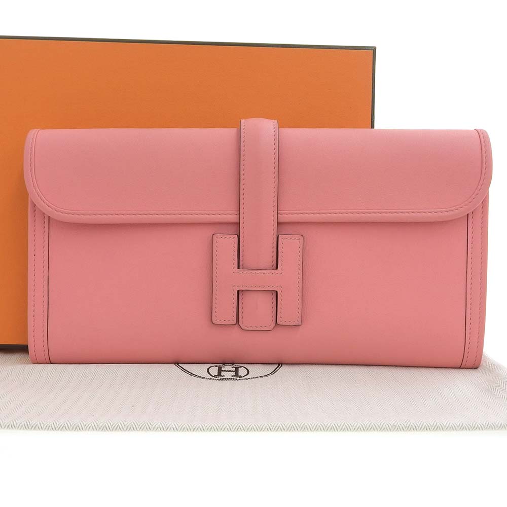 Hermes Jige Elan 29 Clutch Bag Swift Pink Pre-owned