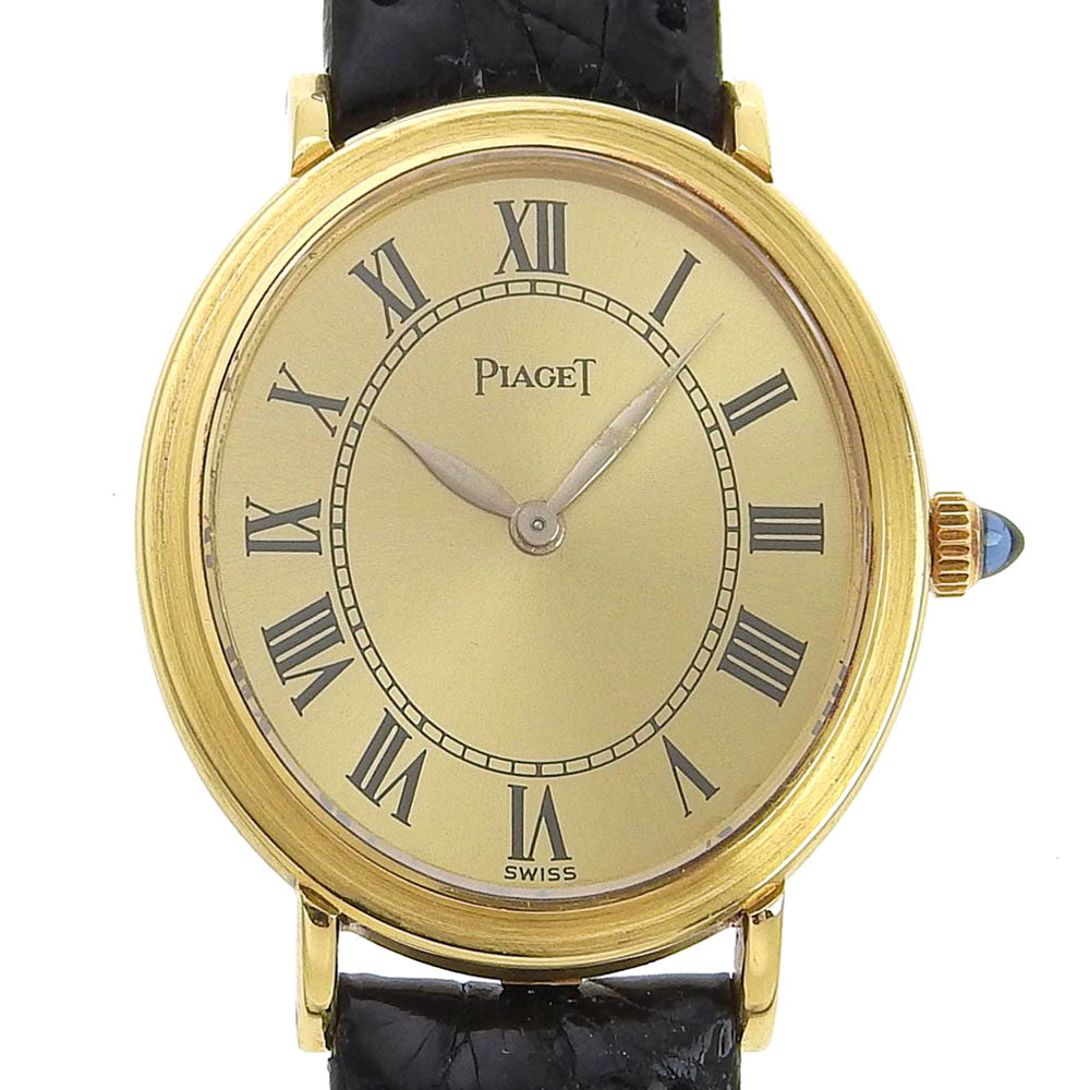 Piaget Ladies Hand-Wound Watch, Gold Dial, Rare in Excellent Condition