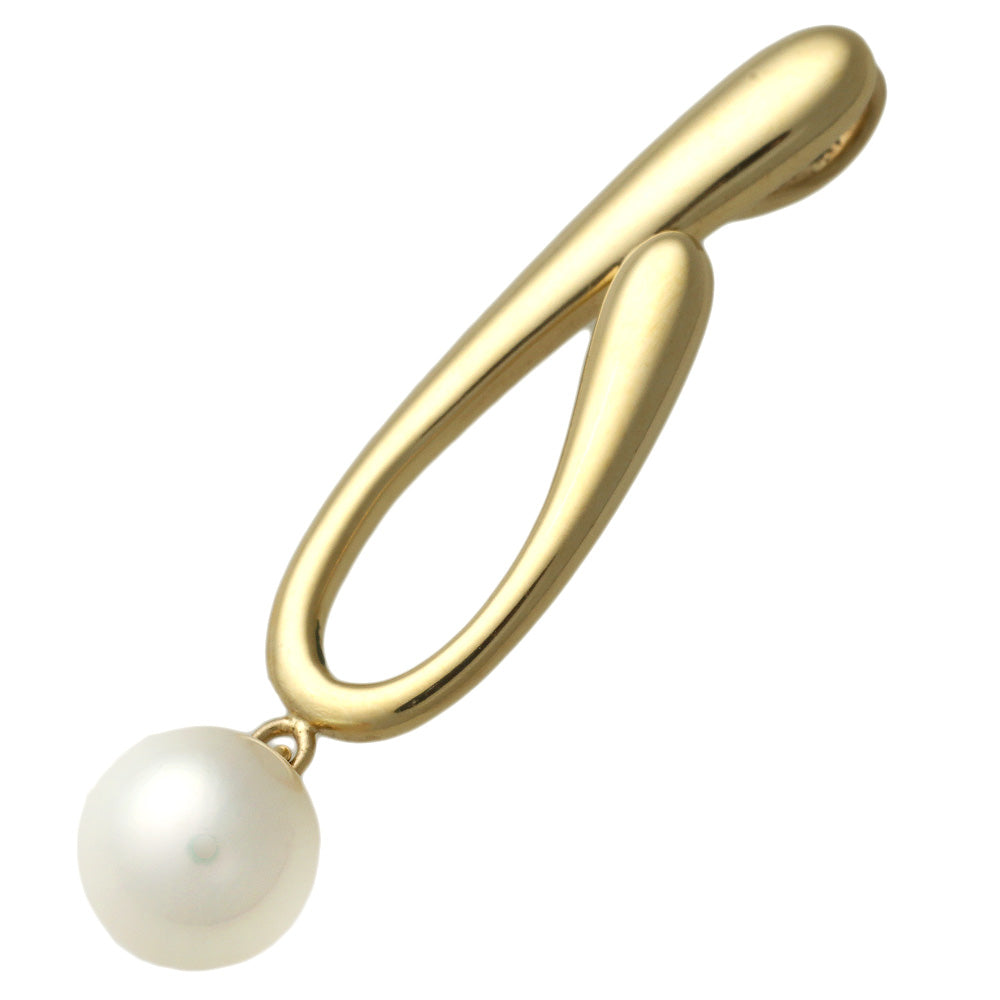 MIKIMOTO K14YG White Akoya Pearl Pendant Top