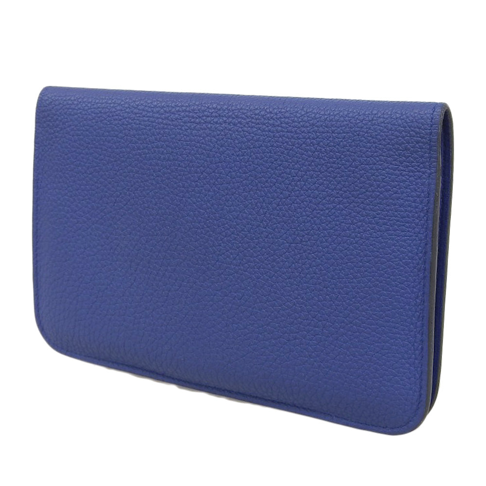 Hermes Dogon GM Long Wallet Blue Electric