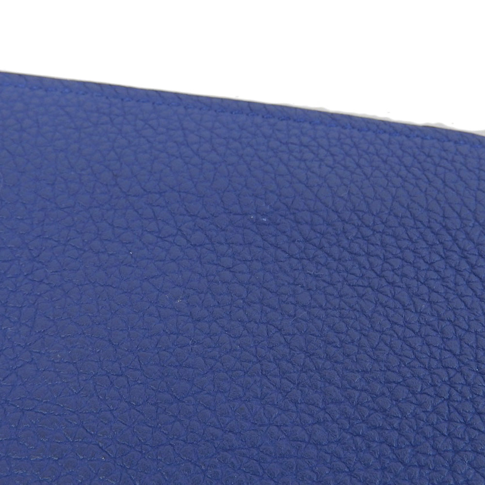 Hermes Dogon GM Long Wallet Blue Electric