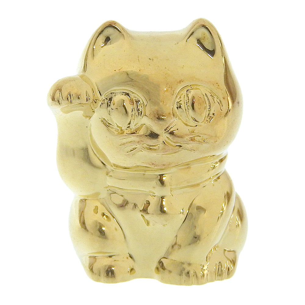 K18YG Gold Maneki Neko Cat Figurine in Excellent Condition