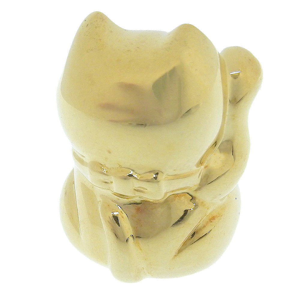 K18YG Gold Maneki Neko Cat Figurine in Excellent Condition