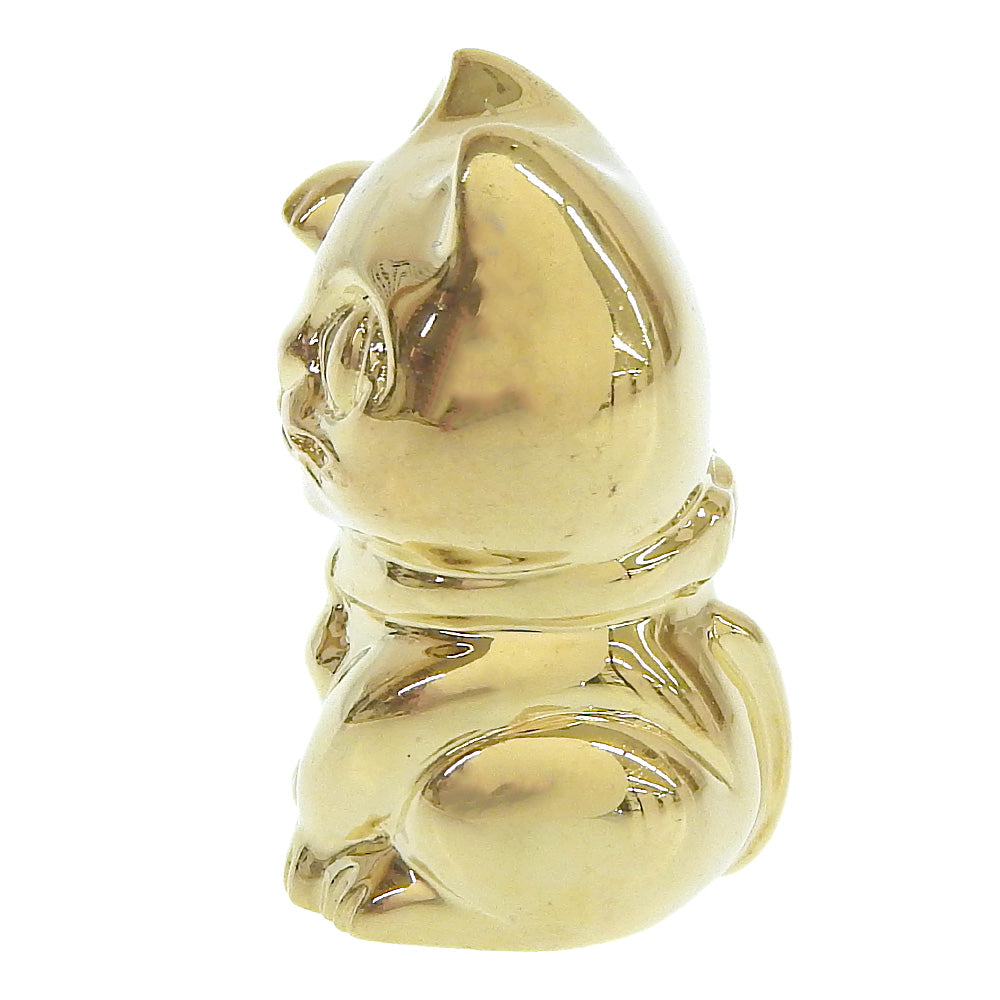 K18YG Gold Maneki Neko Cat Figurine in Excellent Condition