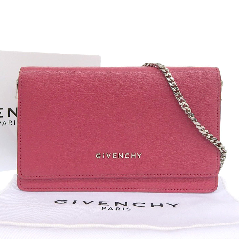 Givenchy Leather Chain Wallet Long Wallet in Great Condition