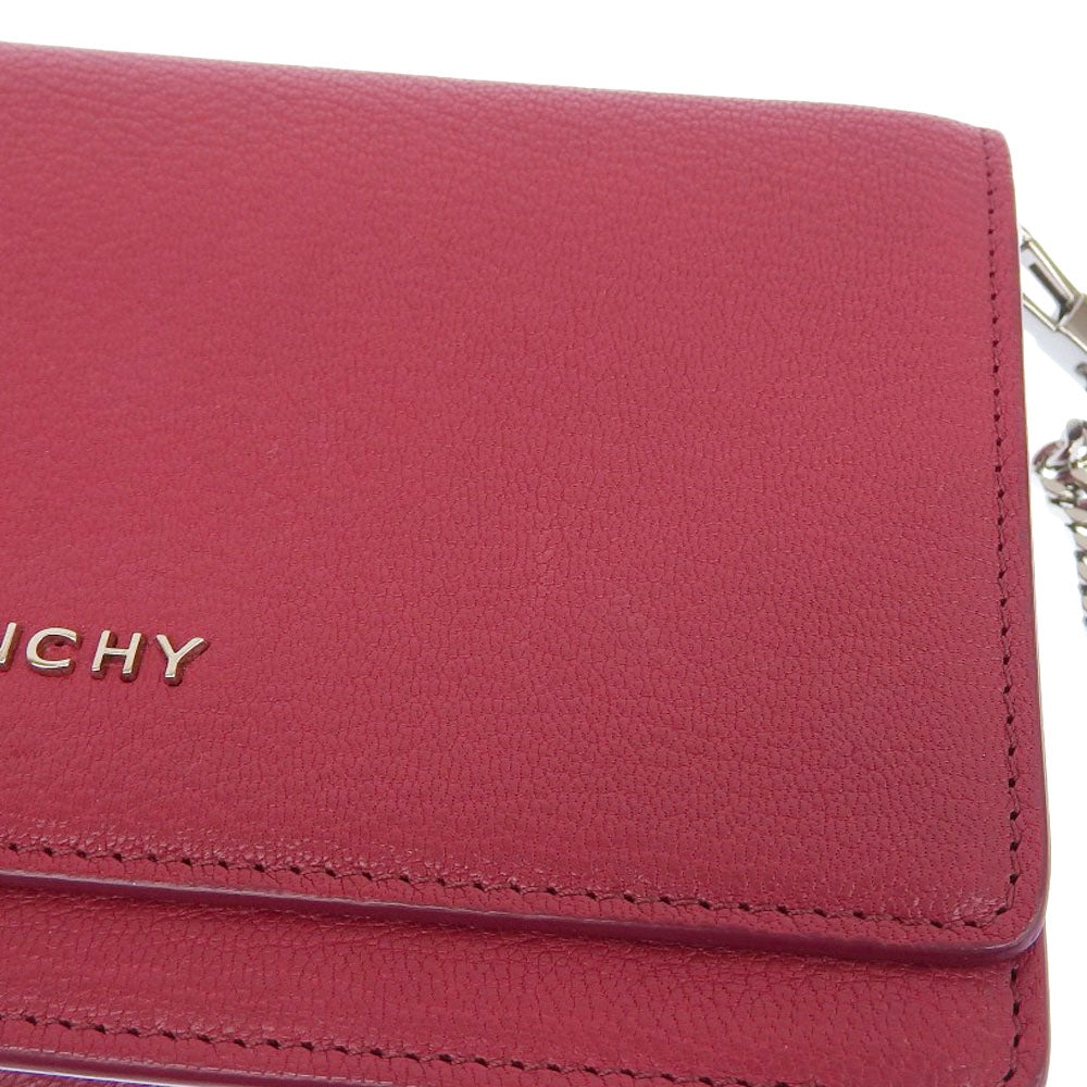 Givenchy Leather Chain Wallet Long Wallet in Great Condition