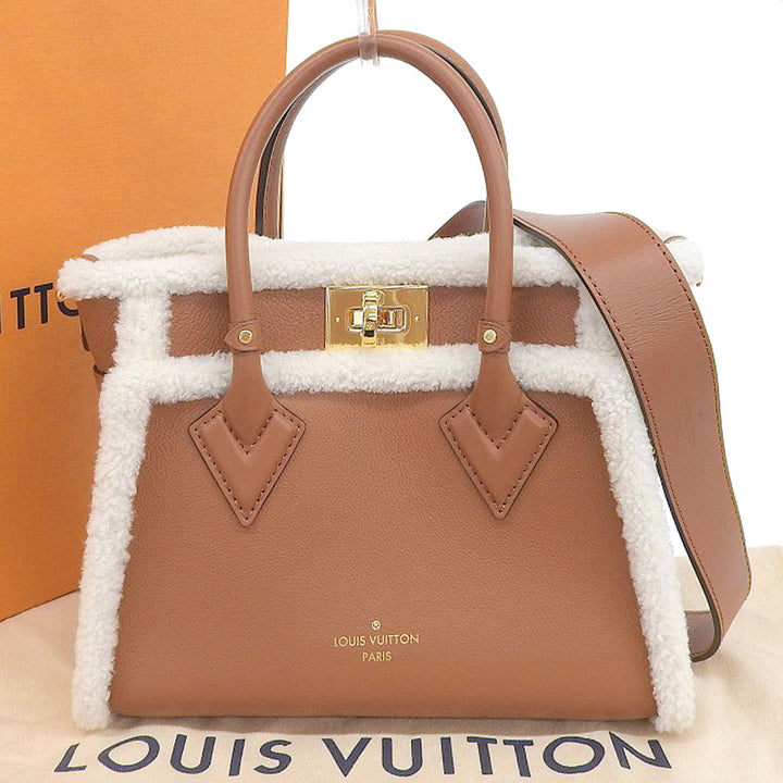 Louis Vuitton On My Side PM Leather Shearling Bag M58918 in Excellent Condition