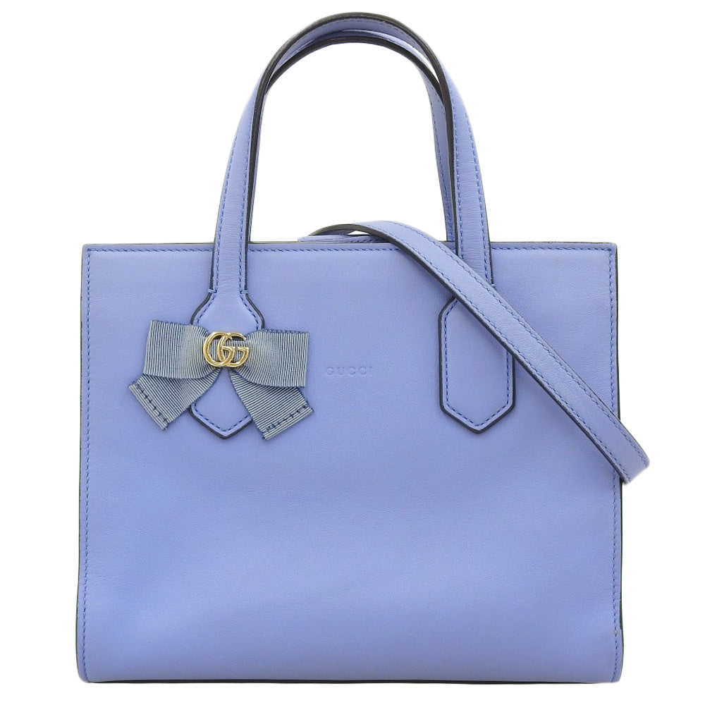 Gucci Leather GG Ribbon 2WAY Handbag 443089 525040