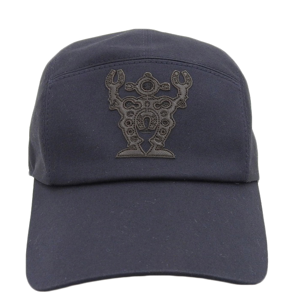 Hermes Baseball Cap Robot Motif Navy