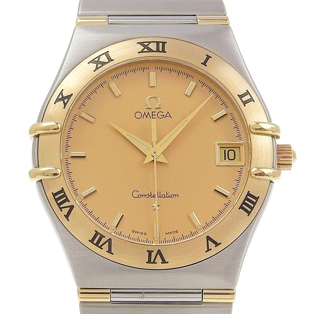 Omega Constellation Date SS/K18YG Quartz 1212.10 in Excellent Condition