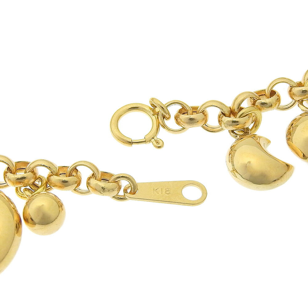 K18YG Yellow Gold Star Heart Moon Bracelet