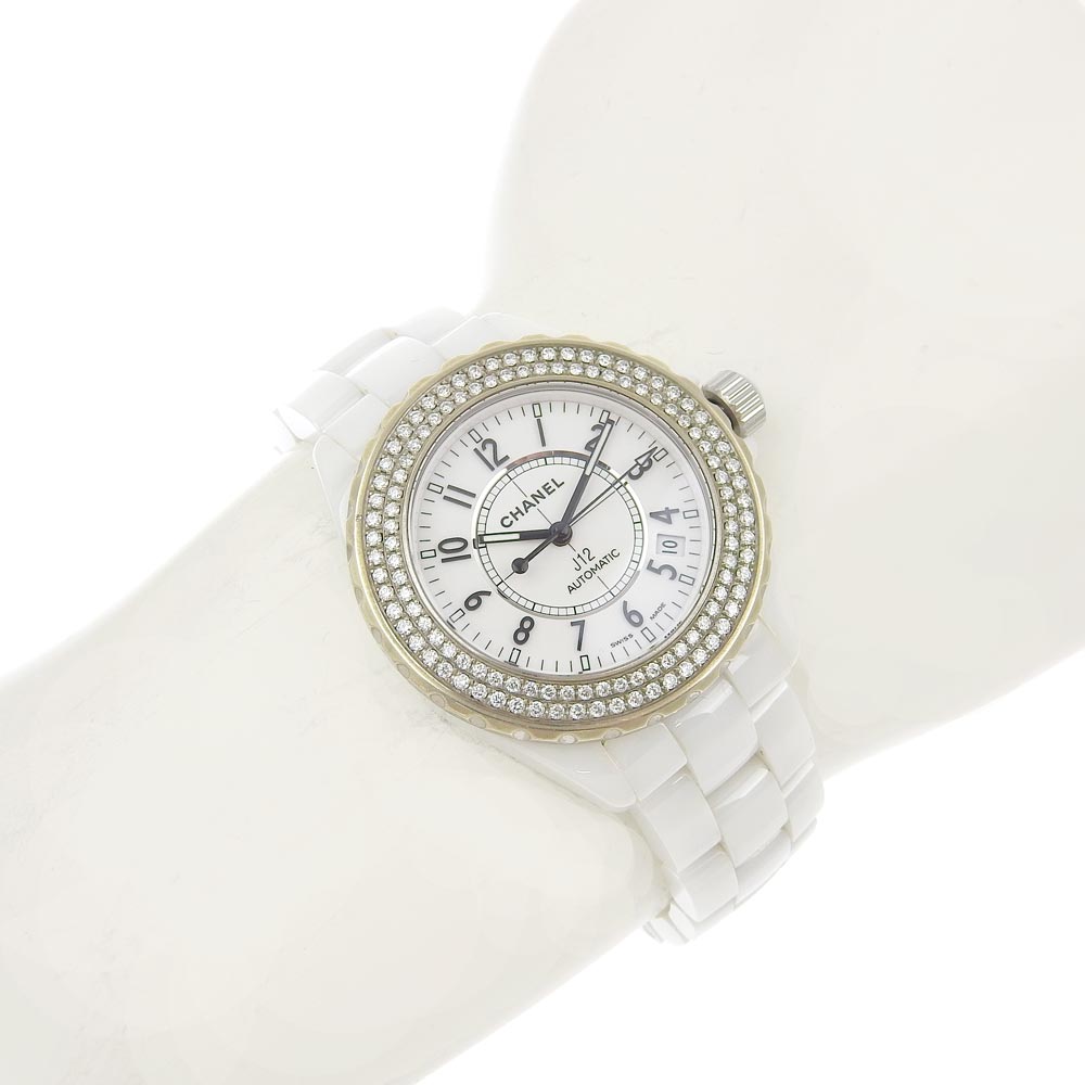 Chanel J12 H0970 White Ceramic Automatic Watch in Great Condition