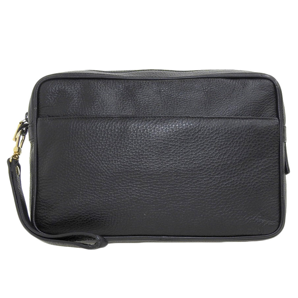 Bally Leather Clutch Bag Black in Very Good Condition