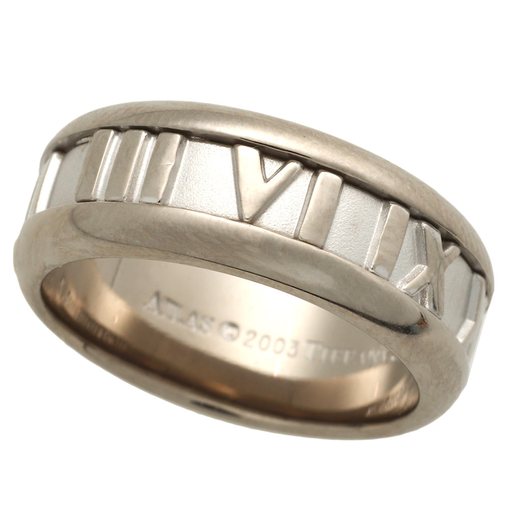 Tiffany & Co Atlas Ring K18WG 8 Roman Numerals White Gold