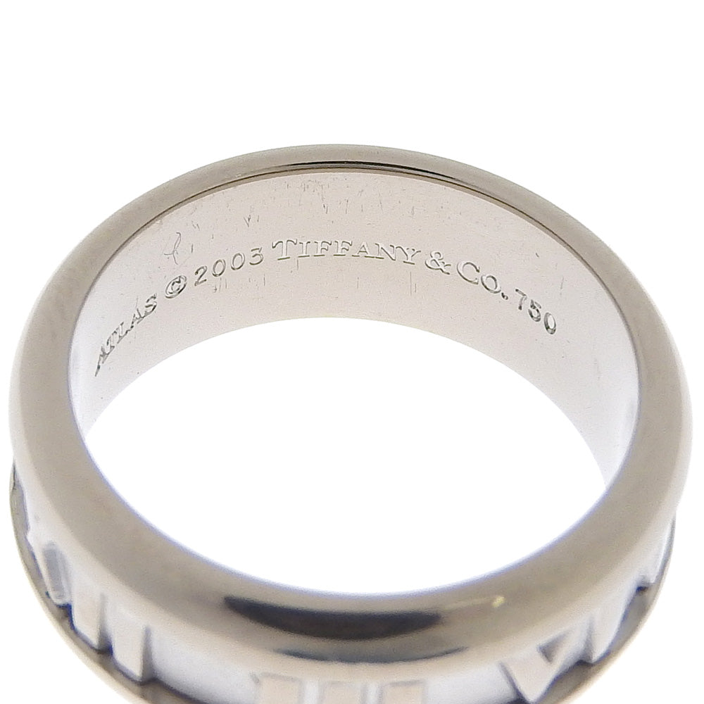 Tiffany & Co Atlas Ring K18WG 8 Roman Numerals White Gold