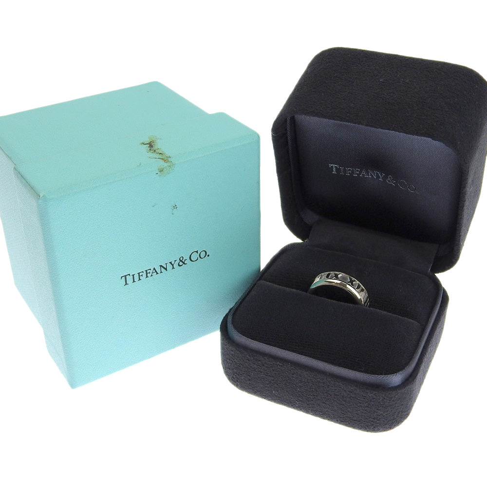 Tiffany & Co Atlas Ring K18WG 8 Roman Numerals White Gold