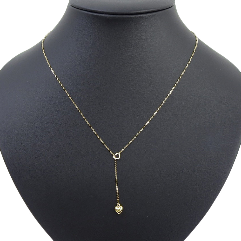 K18YG Heart Necklace Yellow Gold Jewelry