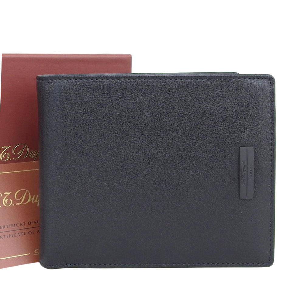 S.T. Dupont Black Leather Bifold Wallet