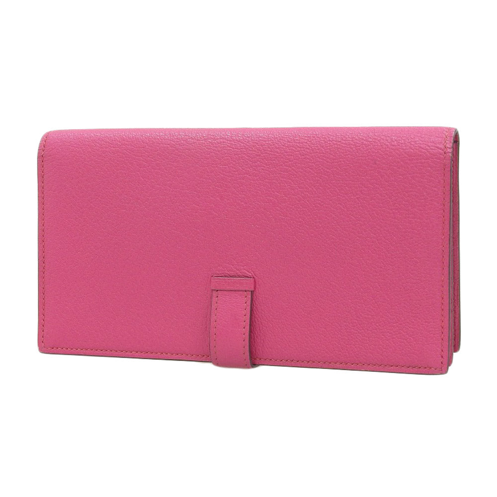 Hermes Chevre Bearn Souffle Long Wallet Pink