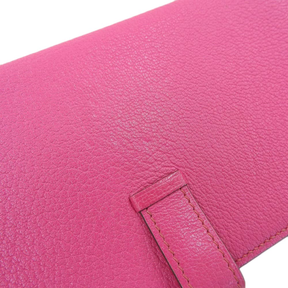 Hermes Chevre Bearn Souffle Long Wallet Pink