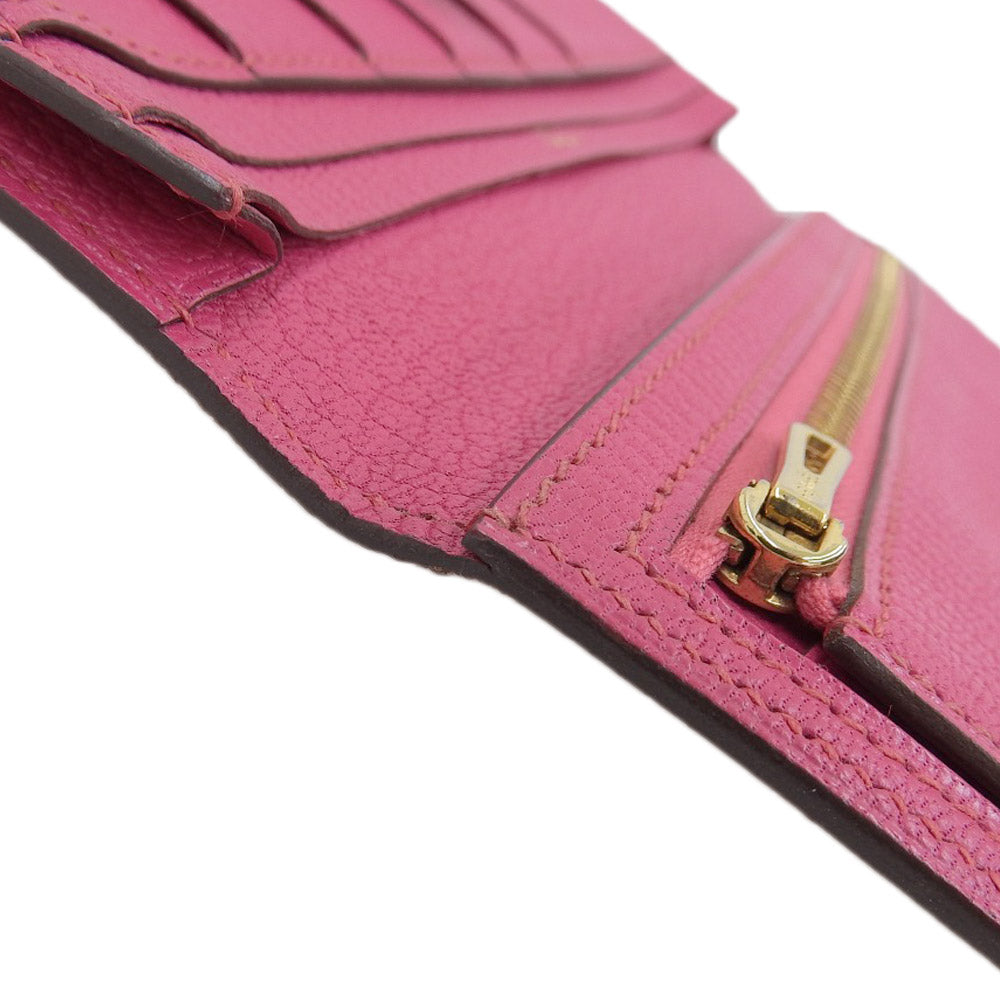 Hermes Chevre Bearn Souffle Long Wallet Pink