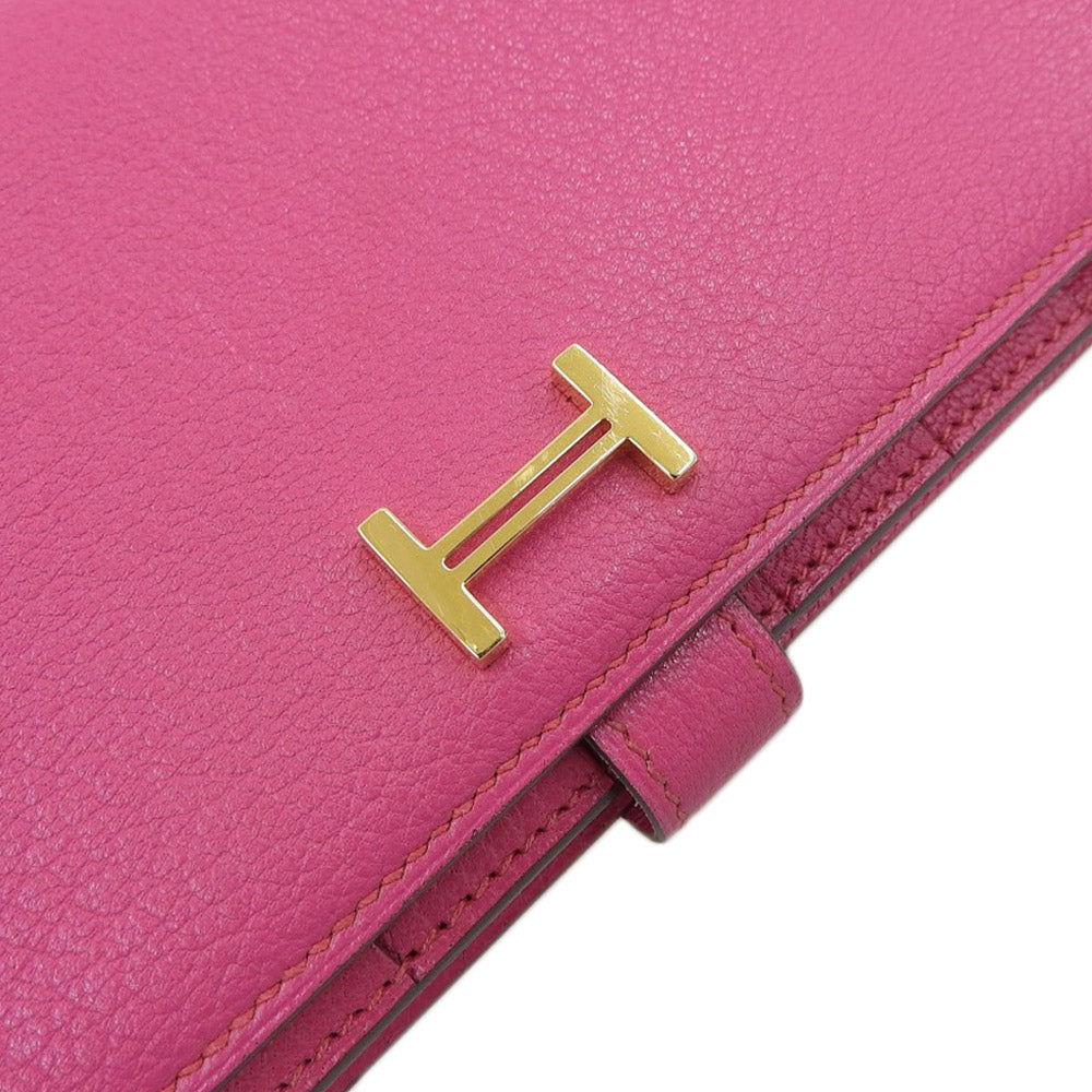 Hermes Chevre Bearn Souffle Long Wallet Pink