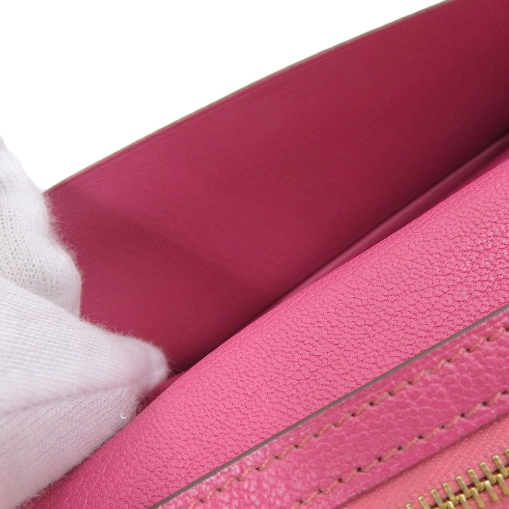 Hermes Chevre Bearn Souffle Long Wallet Pink