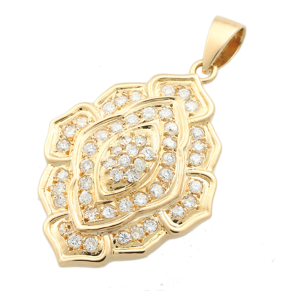 K18YG Diamond Pendant Top 0.70ct Yellow Gold in Excellent Condition