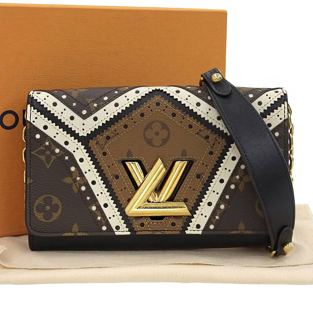 Louis Vuitton Monogram Leather Twist Chain Shoulder Bag M62872