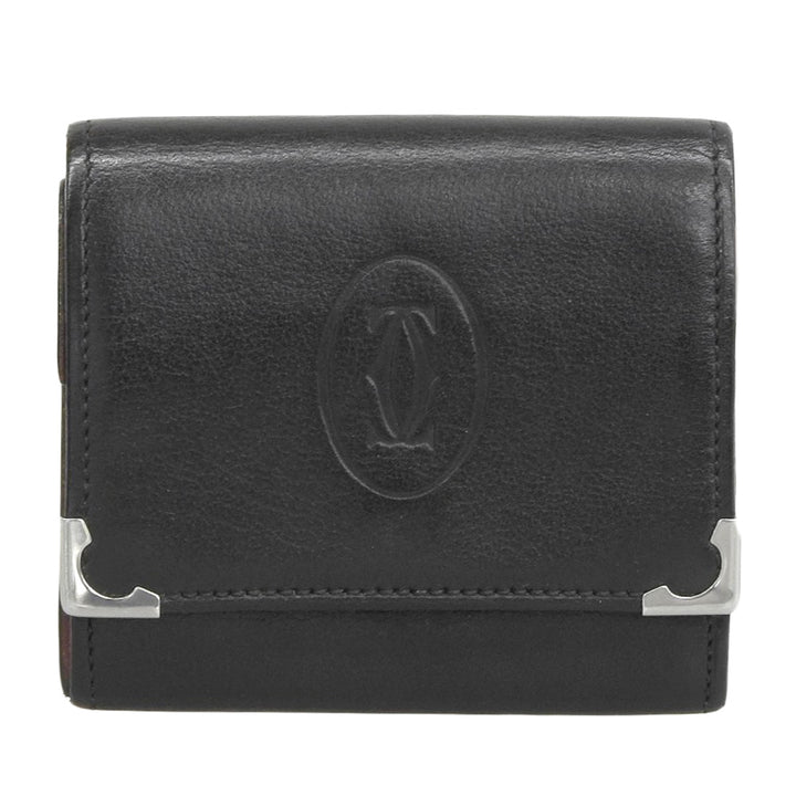 Cartier Leather Coin Case Black in Great Condition