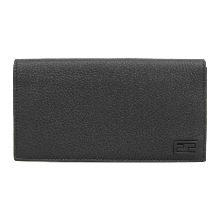 Fendi Leather Bifold Long Wallet Black in Excellent Condition