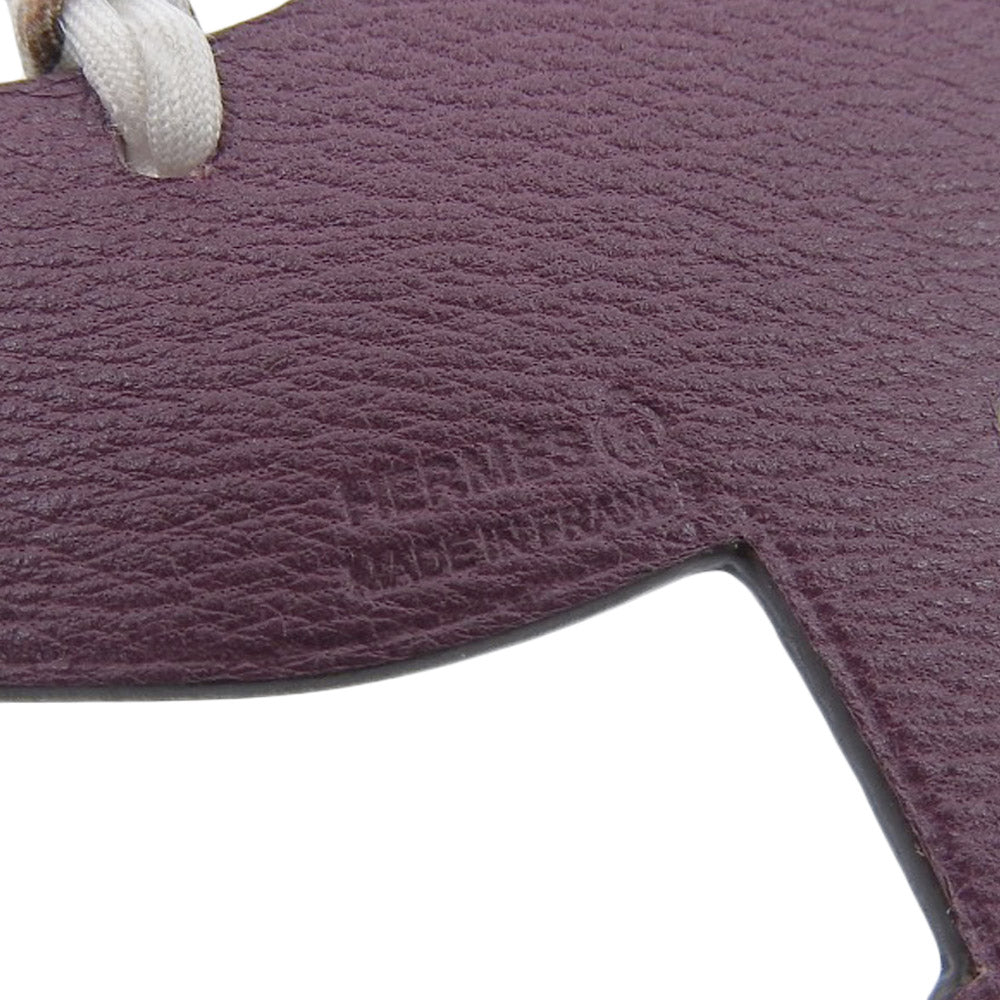 Hermes Petit H Charm PM, Togo and Chevre, Pink and Purple