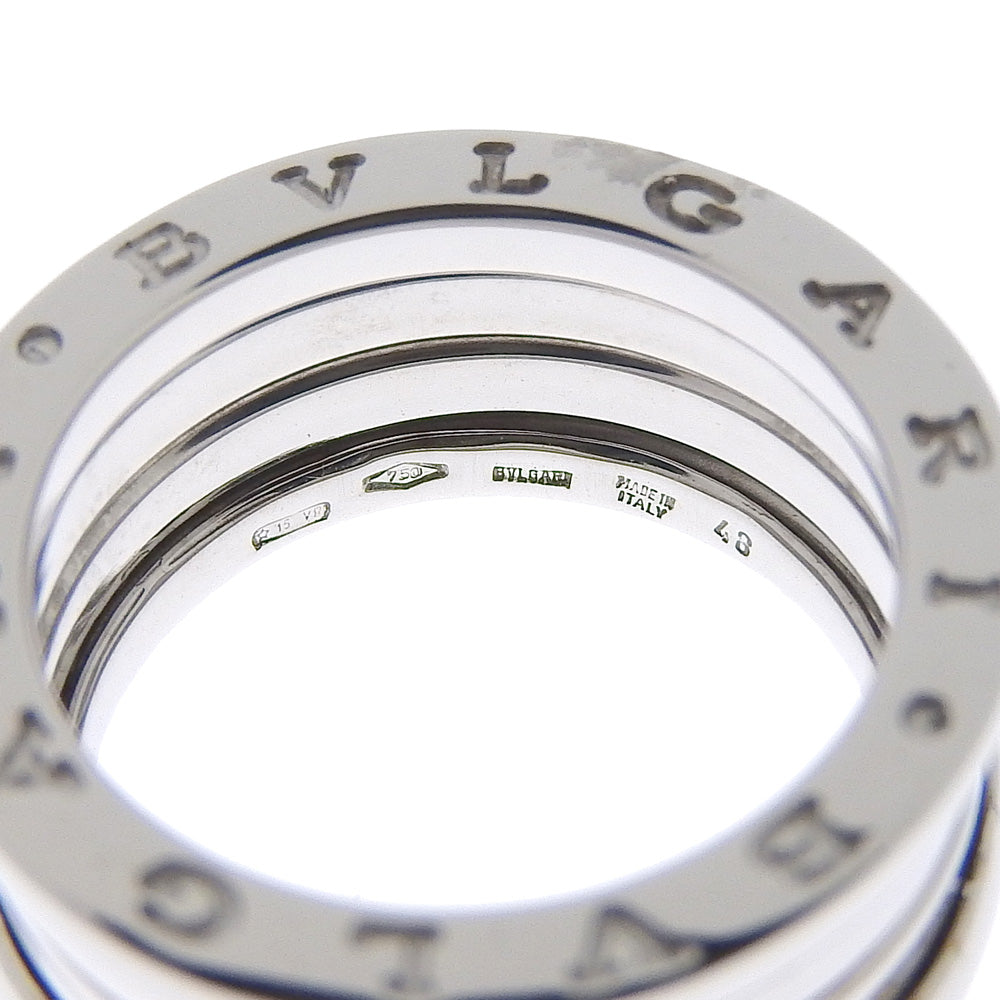 Bvlgari B-Zero1 Ring 3-Band K18WG #48 7.5 White Gold 323525 in Excellent Condition