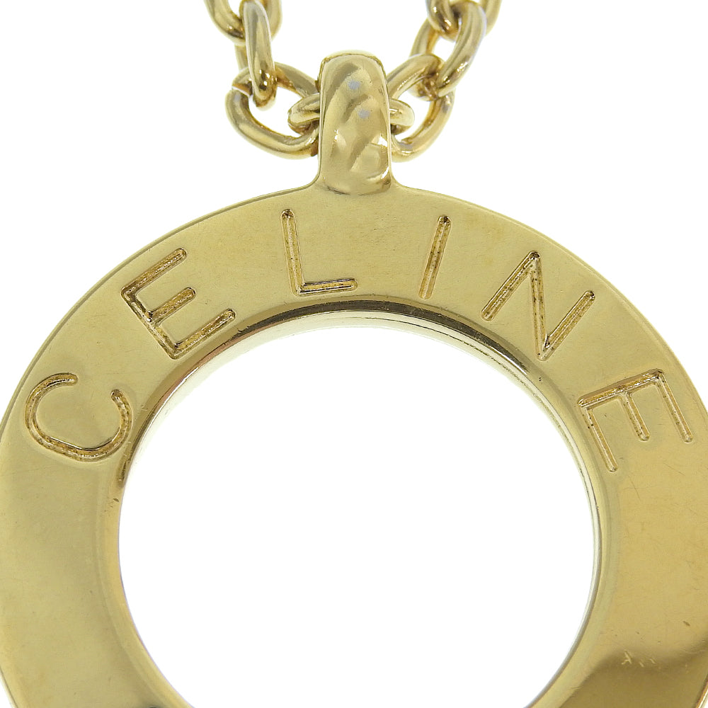 Celine Logo Circle Charm Keychain in Very Good Condition