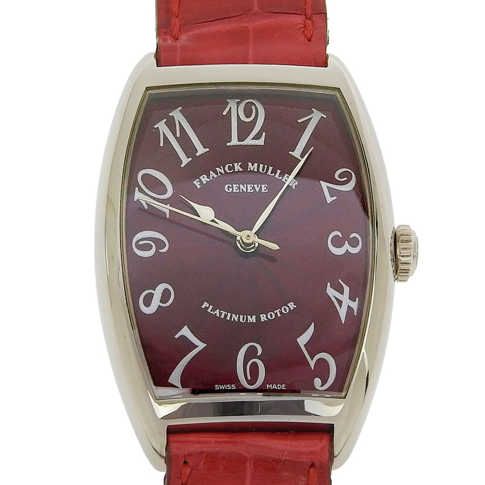 Franck Muller Tonneau Curvex 2852SC Automatic Watch K18WG Leather in Excellent Condition