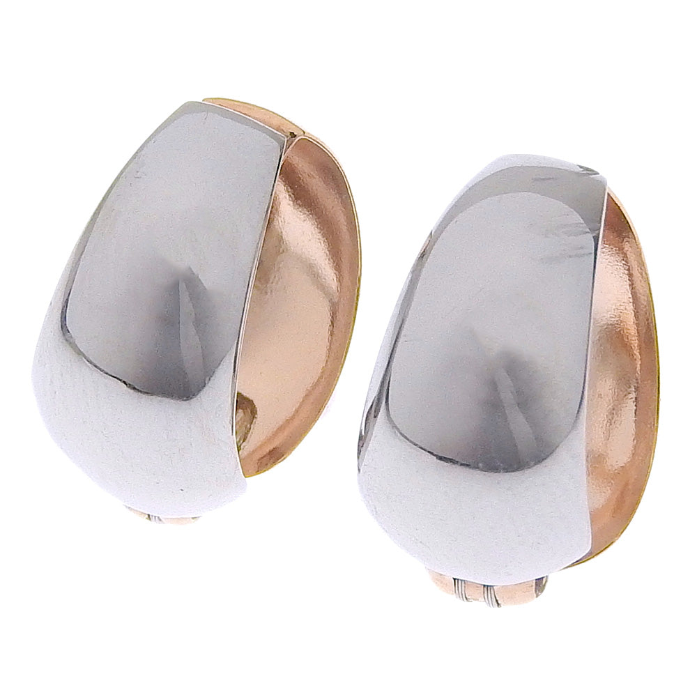 Bicolor Earrings K18YG Platinum Pt900 Yellow Gold in Excellent Condition