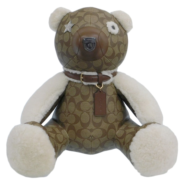 Coach Coated Canvas Leather Plush Toy Antique 75528