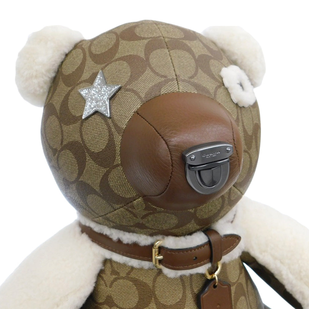 Coach Coated Canvas Leather Plush Toy Antique 75528