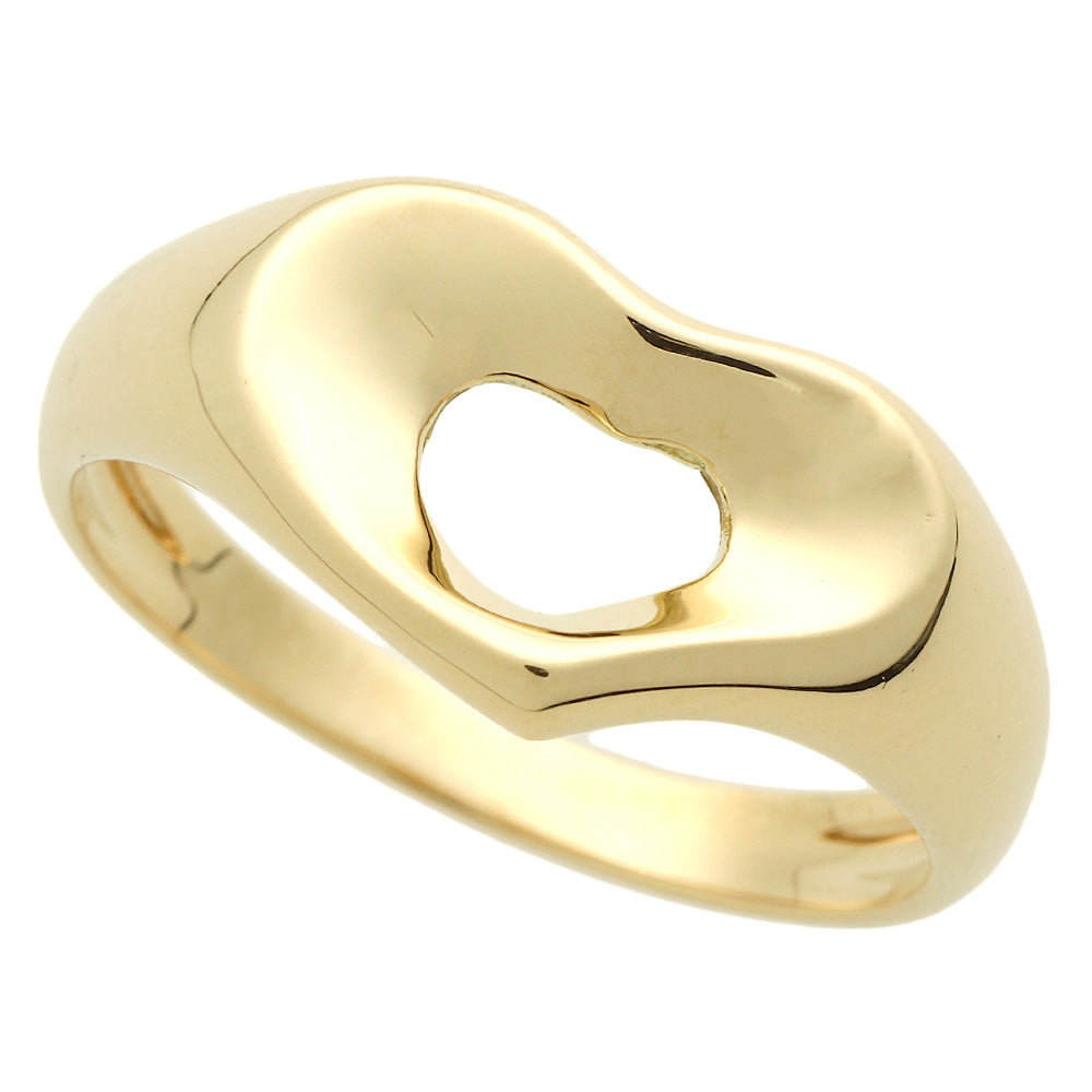 Tiffany & Co Open Heart Ring K18YG Yellow Gold Size 10 in Excellent Condition