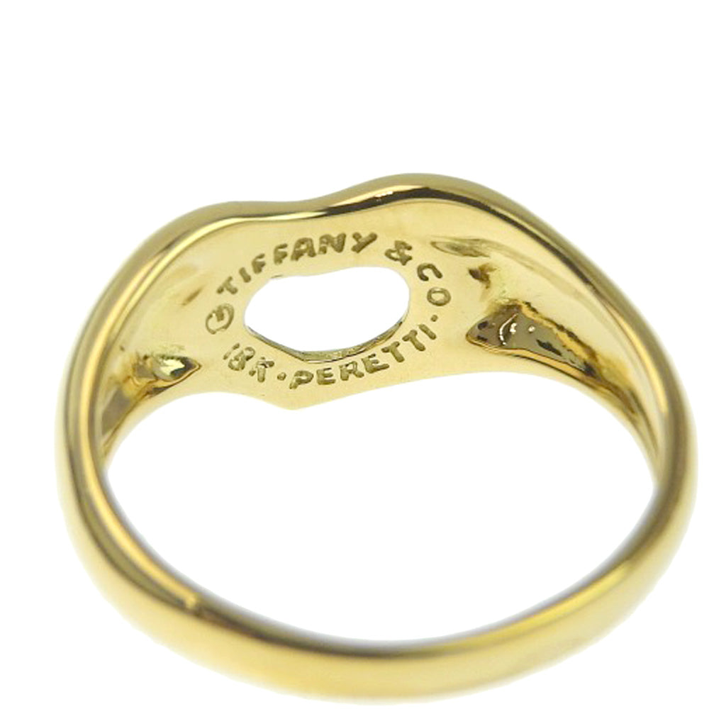 Tiffany & Co Open Heart Ring K18YG Yellow Gold Size 10 in Excellent Condition