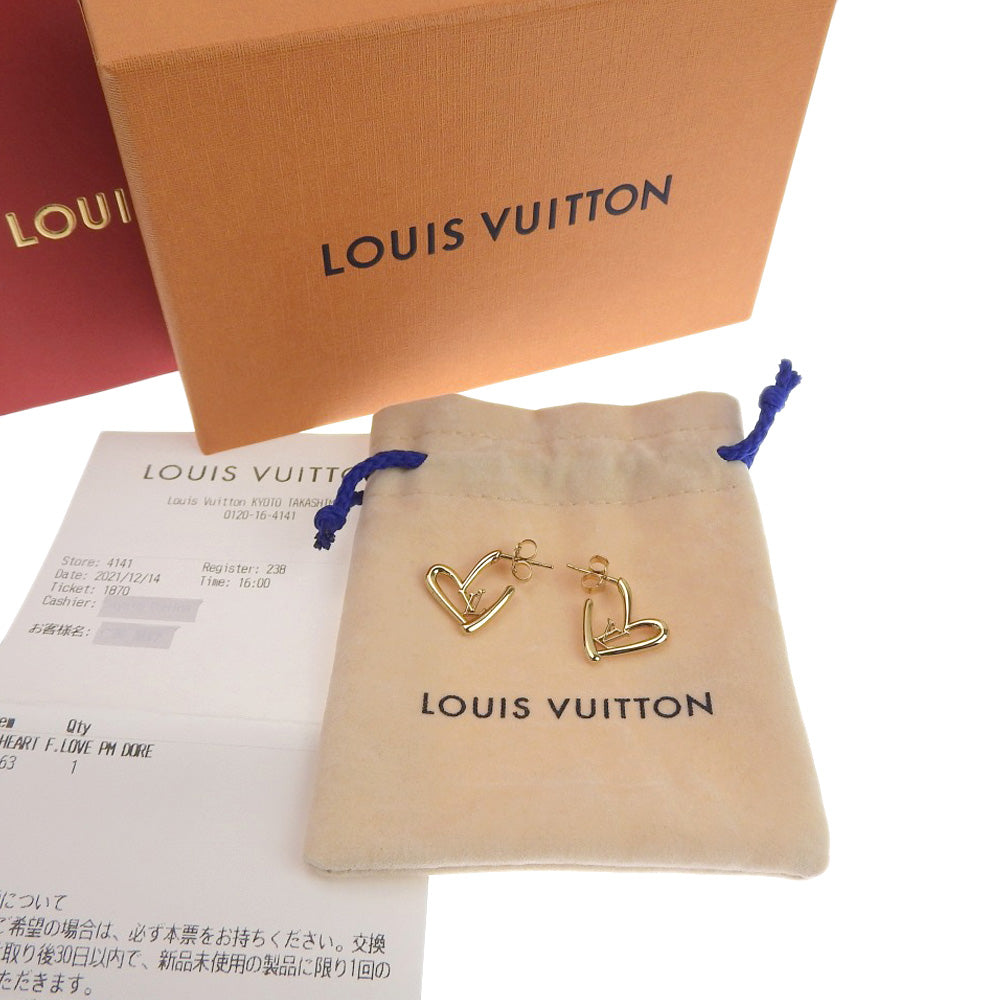 Louis Vuitton Heart Earrings PM M00463 in Great Condition