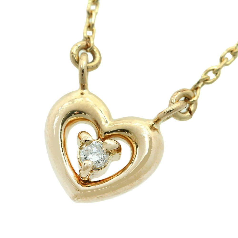 Courreges Heart Necklace K18YG Diamond