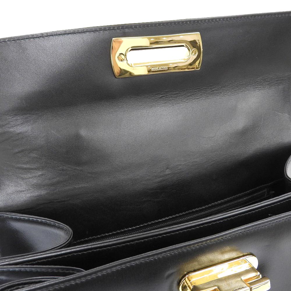 Salvatore Ferragamo Leather 2WAY Bag Black in Great Condition