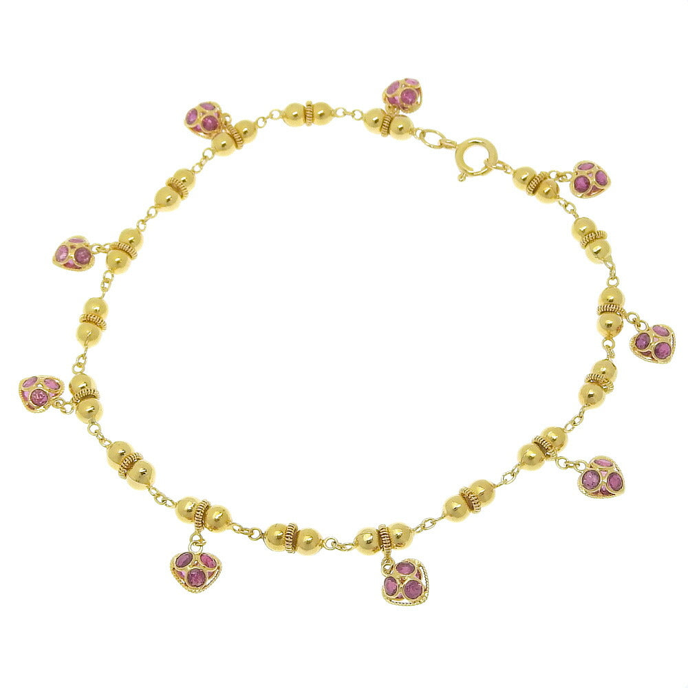 K18YG Yellow Gold Ruby Bracelet