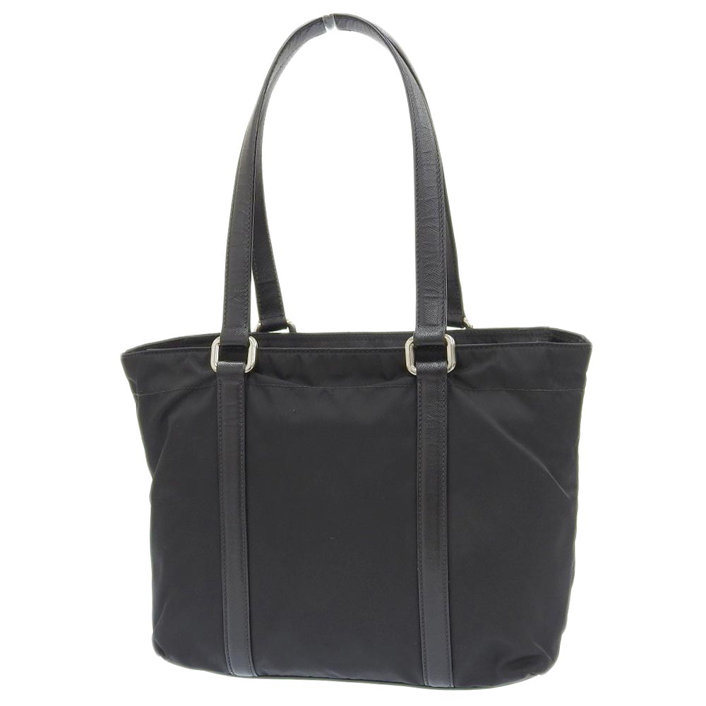 Prada Nylon Leather Handbag BR2288 Black