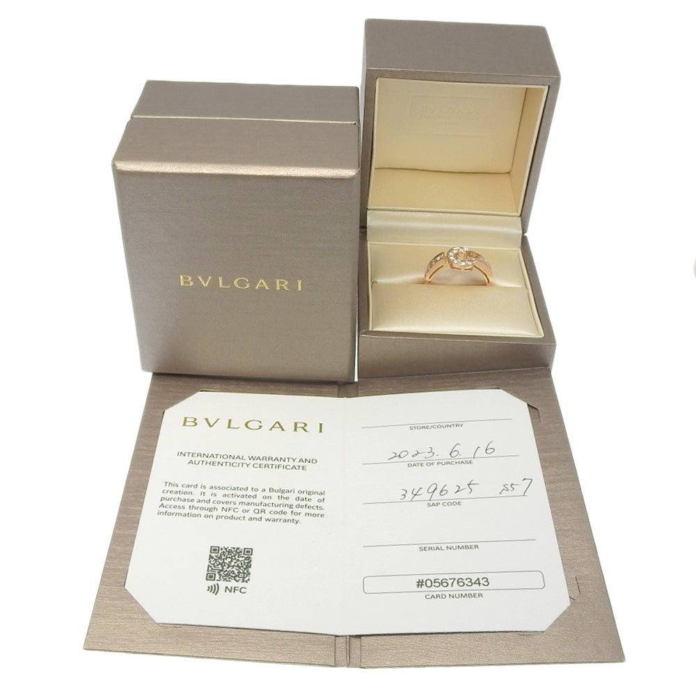 Bvlgari K18PG Diamond Ring 349625 in Excellent Condition