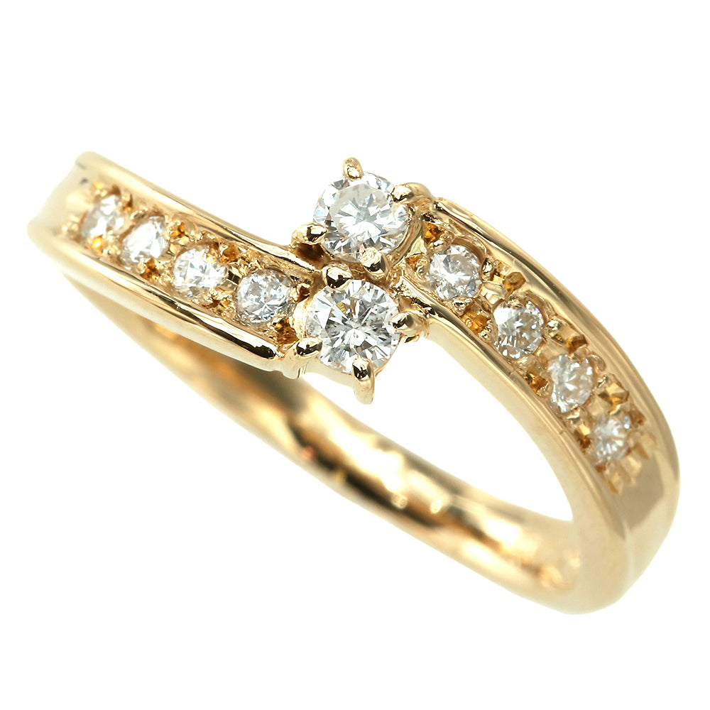 K18YG Yellow Gold Diamond Ring 0.30ct Size 11